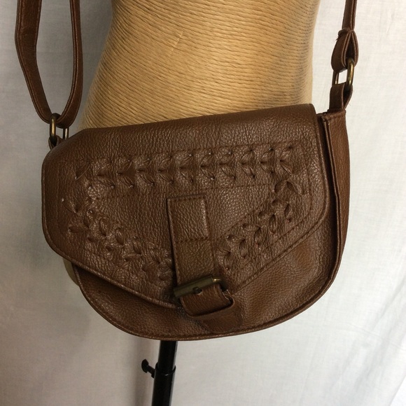 Target  Brown Faux Leather Crossbody Purse - Picture 1 of 13